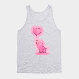 Pink Elephant A Tank Top